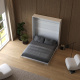 Murphy bed M1 160x200 Vertical White/White Without upholstered frame 160x200cm