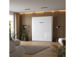 Murphy bed M1 160x200 Vertical White/White High Gloss...