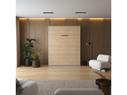 Murphy bed M1 160x200 Vertical White/Kaiserberg Oak