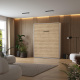 Murphy bed M1 160x200 Vertical White/Kaiserberg Oak