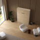 Murphy bed M1 160x200 Vertical White/Kaiserberg Oak