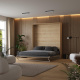 Murphy bed M1 160x200 Vertical White/Kaiserberg Oak Without upholstered frame 160x200cm