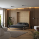 Murphy bed M1 160x200 Vertical Kaiserberg Oak with upholstered frame 160x200cm