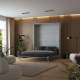 Murphy bed M1 160x200 Vertical Pearl Grey with upholstered frame 160x200cm