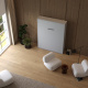 Murphy bed M1 160x200 Vertical Pearl Grey with upholstered frame 160x200cm