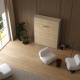 Murphy bed M1 160x200 Vertical Pearl Grau with upholstered frame 160x200cm