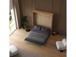 Murphy bed M1 160x200 Vertical Kaiserberg Oak/White Without upholstered frame 160x200cm