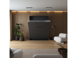 Murphy bed M1 160x200 Vertical Anthracite with upholstered frame