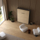 Murphy bed M1 160x200 Vertical Anthracite/Kaiserberg Oak with upholstered frame 160x200cm