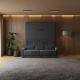 Smartbett Murphy bed with sofa M1 160x200 Vertical Anthracite