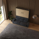 Smartbett Murphy bed with sofa M1 160x200 Vertical Anthracite/Kaiser oak