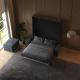 Smartbett Murphy bed with sofa M1 160x200 Vertical Anthracite/Kaiser oak