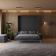 Smartbett Murphy bed with sofa M1 160x200 Vertical Anthracite/Kaiser oak