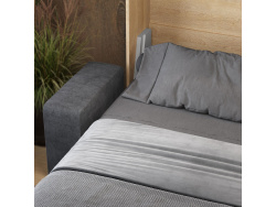 Smartbett Murphy bed with sofa M1 160x200 Vertical Kaiser oak