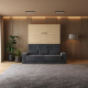 Smartbett Murphy bed with sofa M1 160x200 Vertical Kaiser oak