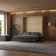Smartbett Murphy bed with sofa M1 160x200 Vertical Kaiser oak