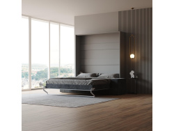 Smartbett Murphy bed with sofa M1 160x200 Vertical  Grey