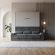 Smartbett Schrankbett mit SOFA M1 160x200 Vertikal Grau