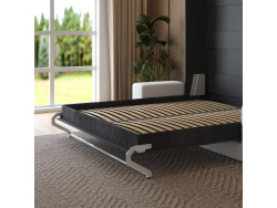 Smartbett Murphy bed with sofa White M1 160x200 Vertical Anthracite