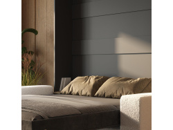 Smartbett Murphy bed with sofa White M1 160x200 Vertical Anthracite