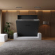 Smartbett Murphy bed with sofa White M1 160x200 Vertical Anthracite