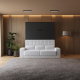 Smartbett Murphy bed with sofa White M1 160x200 Vertical Anthracite
