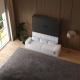 Smartbett Murphy bed with sofa White M1 160x200 Vertical Anthracite