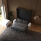 Smartbett Murphy bed with sofa White M1 160x200 Vertical Anthracite