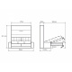 Smartbett Murphy bed with sofa White M1 160x200 Vertical Anthracite