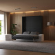 Smartbett Murphy bed with sofa White M1 160x200 Vertical Anthracite