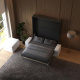 Smartbett Murphy bed with Sofa White M1 160x200 Vertical Anthracite/Kaiser oak