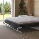 Smartbett Murphy bed with Sofa White M1 160x200 Vertical Kaiser oak/Anthracite