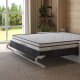 Smartbett Murphy bed with Sofa White M1 160x200 Vertical Kaiser oak/Anthracite