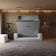 Smartbett Schrankbett mit SOFA Weiss M1 160x200 Vertikal Grau