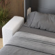 Smartbett Schrankbett mit SOFA Weiss M1 160x200 Vertikal Grau