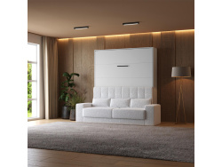 Smartbett Murphy bed with sofa White M1 160x200 Vertical...