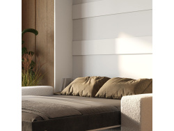 Smartbett Murphy bed with sofa White M1 160x200 Vertical White