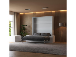 Smartbett Murphy bed with sofa White M1 160x200 Vertical...