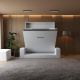 Smartbett Schrankbett mit Sofa Weiss M1 160x200 Vertikal Weiss/Weis Hochglanz