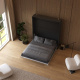SMARTBett Schrankbett M1 (40cm  Tiefe) 180x200 mit Spiegelfront Anthrazit/Spiegel