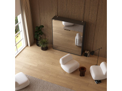 Murphy bed M1 160x200 Vertical Anthracite/Mirror with upholstered frame
