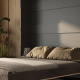 Murphy bed M1 160x200 Vertical Anthracite/Mirror with upholstered frame