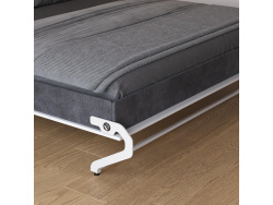 Murphy bed Smartbett M1 160x200 Vertical White/Mirror with upholstered frame