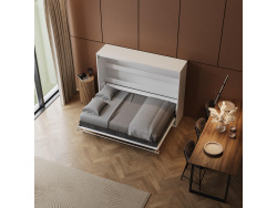 Murphy bed 140x200 horizontal (M2 55cm depth) White/White