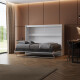 Murphy bed 140x200 horizontal (M2 55cm depth) White/White