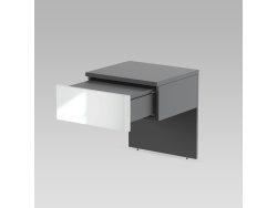 SMARTBett HANGING NIGHTSTAND (40cm depth)  Anthracite / Mirror