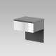 SMARTBett bedside table Classic white / wild oak