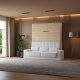 Murphy bed M1 180x200 vertical White/Kaiserberg Oak incl. SOFA  White