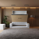 Murphy bed M1 180x200 vertical White/Kaiserberg Oak incl. SOFA  White