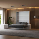 Murphy bed M1 180x200 vertical White/Kaiserberg Oak incl. SOFA  White